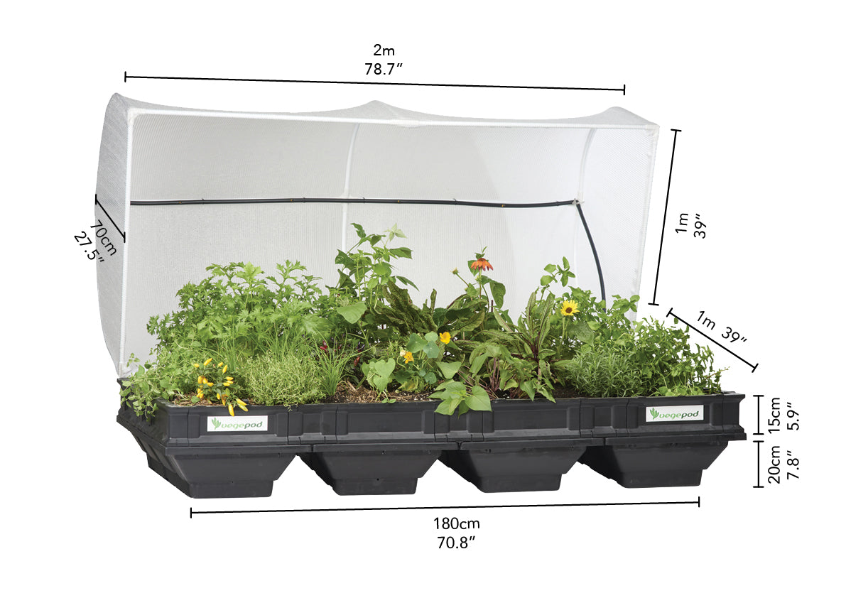 Large Raised Garden Bed with Garden Cover